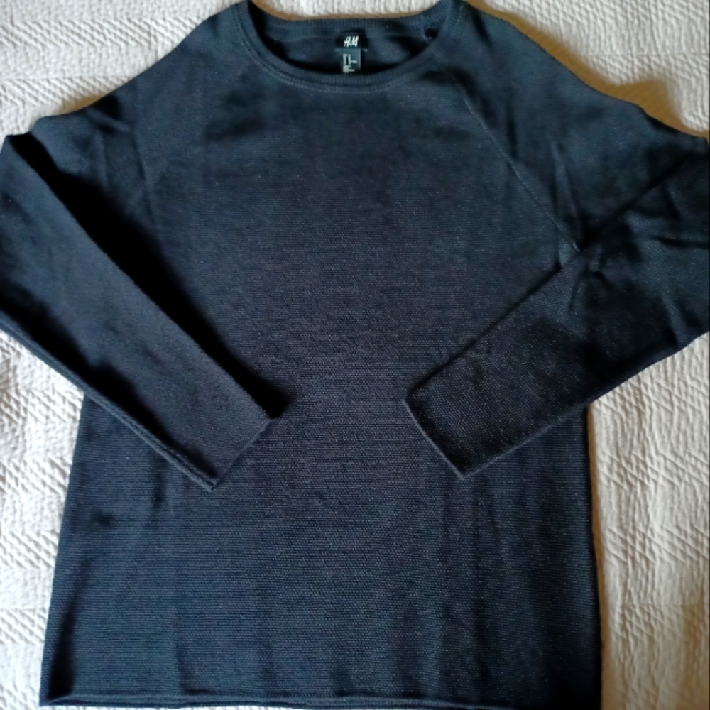 NWOT | H&M | Men's Knit Sweater, Black Regular Fit